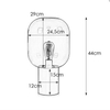 Nocna lampa sypialniana Brooklyn 107482 nowoczesna biała czarna