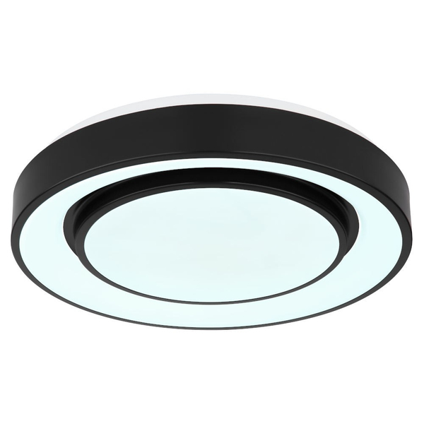 Okrągła LAMPA sufitowa SULLY 41368-24 Globo metalowy plafon LED RGB 24W 3000K - 6500K czarny