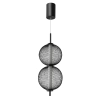 Ażurowa lampa wisząca Puma 32-35356 LED 10W 3000K kulista podwójna czarna