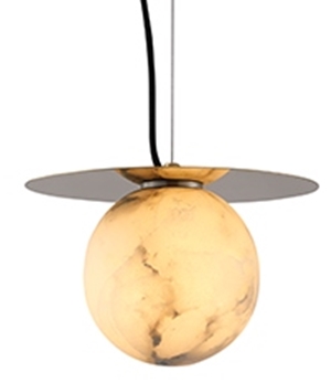 Lampa wisząca HALO MSE010100142 kula ball biała złota