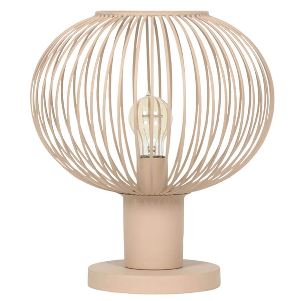 Lampka stolikowa druciana GILA 565790166 Trio kula do sypialni beżowa