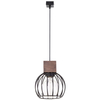 LAMPA wisząca MILAN 31570 Sigma industrialna OPRAWA metalowa klatka ZWIS druciany drewno brązowy