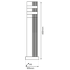 Metalowy słupek ogrodowy Vini EKO0735 Eko-light IP54 czarny