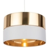 Lampa glamour wisząca Hilton 4771 TK Lighting z tkaniny biała złota