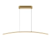 Zagięta wisająca lampa liniowa Curve MOD243PL-L18BSK mosiądz