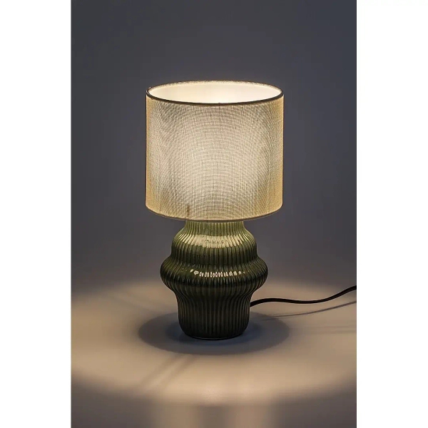 Lampka nocna do sypialni Glimo 74059 ceramiczna do czytana zielony