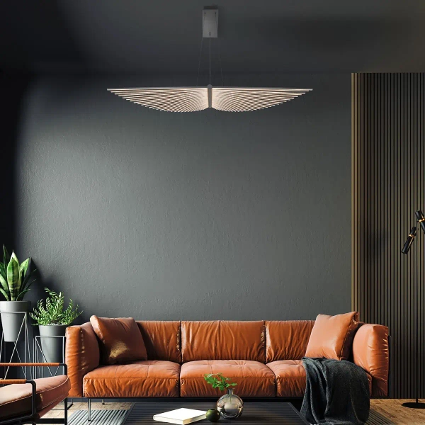 Metalowy żyrandol Seraph QN-SERAPH-LP-L-BLK LED 57W 3000K matowy czarny