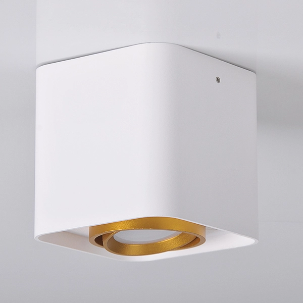 Kostka lampa sufitowa EGER 313980 regulowana tuba natynkowa biała