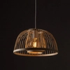 Bambusowa lampa zwisająca Krabi 11158 Nowodvorski japandi miska cage metalowa drewniana biała
