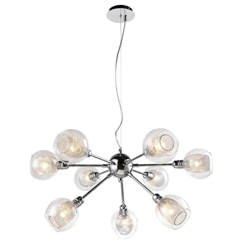 Lampa wisząca DIXI 39-65018 szklana kule siatki sticks chrom przezroczyste
