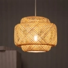 Salonowa lampa zwis Boho ABR-LW17-BH-E27 Abruzzo bambus beżowa