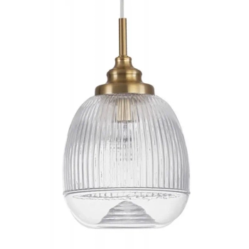 Salonowa lampa wisząca MOND LE41851 szklana złoty przezroczysty