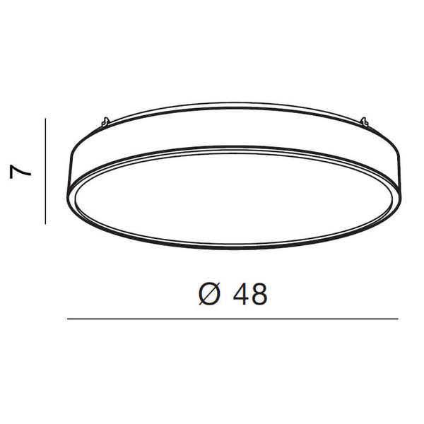 Plafon do salonu Collodi LED 50W 3000-6500K round szara