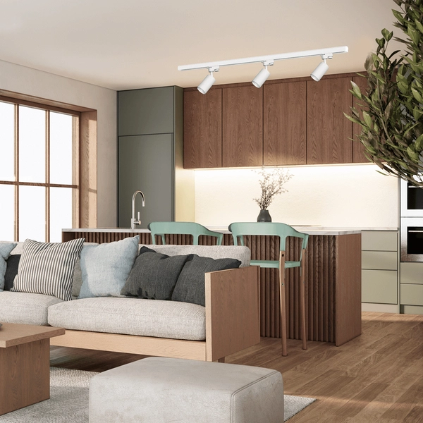 Biały zestaw szynowy Pipe ruchome reflektorki 1-fazowe