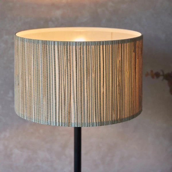 Abażurowa lampa stołowa Longshore 101693 boho beżowa czarny