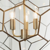 Geometryczna lampa wisząca Miele 73560 Endon szkło metal mosiądz transparentny