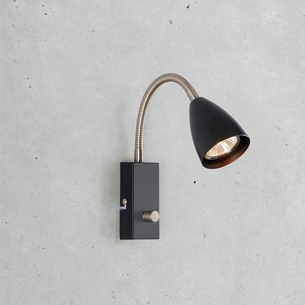 Kinkiet LAMPA ścienna CIRO 107409 Markslojd metalowa OPRAWA regulowana reflektorek na peszlu czarny