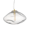 Szklana lampa wisząca INES AZ5763 Azzardo do salonu złoty przezroczysty
