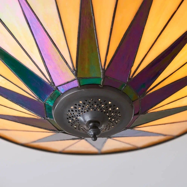 Szklana lampa sufitowa Dark star 70240 tiffany witraż do sypialni kolorowa