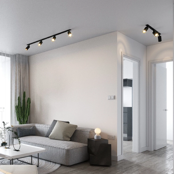 Podłużna regulowana sufitowa lampa Amis 10809 tubki czarny