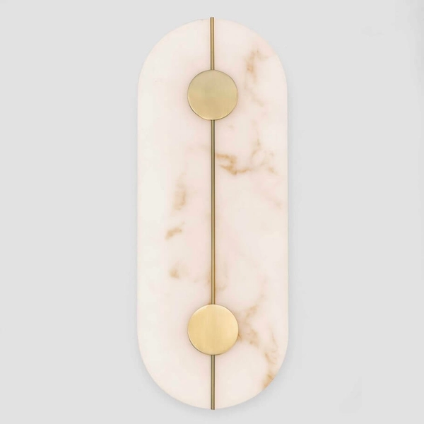 Owalny kinkiet ścienny MAIRANA LE44618 LED 19W 3000K do jadalni biały złoty