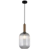 LAMPA wisząca ANTIOLA PND-5588-1L-BRO+CL Italux plisowana OPRAWA loftowy zwis mosiężny przezroczysty