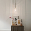 Lampa wisząca QN-KIMROSE-MP-PN tuba szklana nikiel