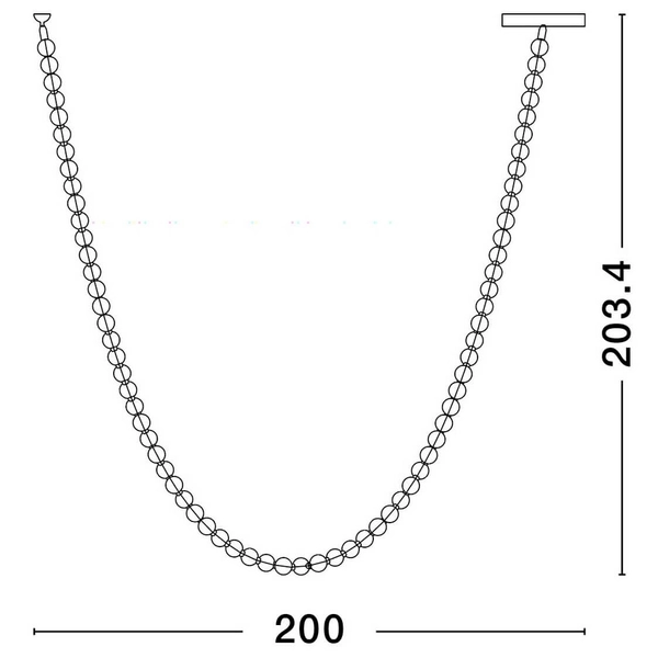 Wisząca lampa nad wyspę MOCA LE44207 LED 109W 3000K perły złota biała