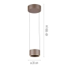 Regulowana lampa wisząca PURE CLIPSE brązowa 2471-97 1xLED 5W 2200-5500K z pilotem