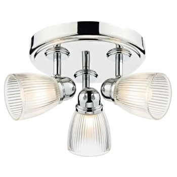 Łazienkowa sufitowa lampa Cedric CED7638 żebrowana IP44 chrom