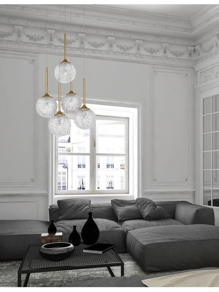 Wisząca lampa jadalniana Pasto kaskada nad stół złota