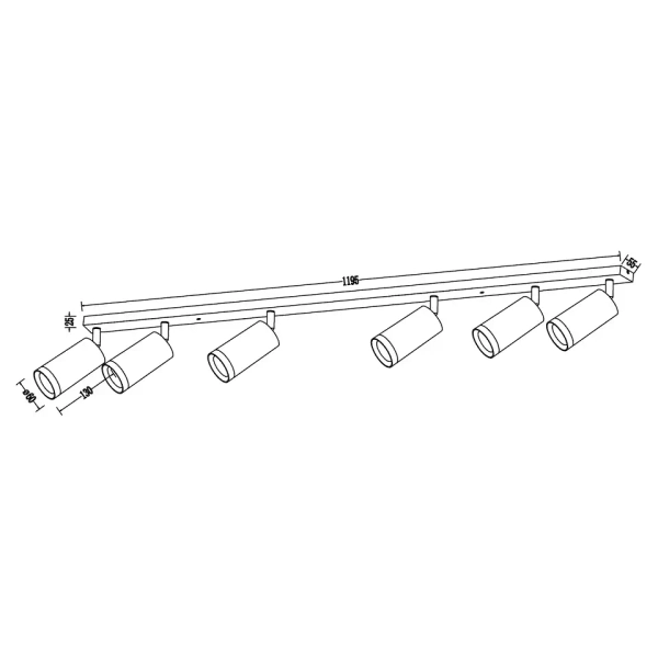 Sufitowa podłużna lampa do salonu Mica Spot ML2103 biały