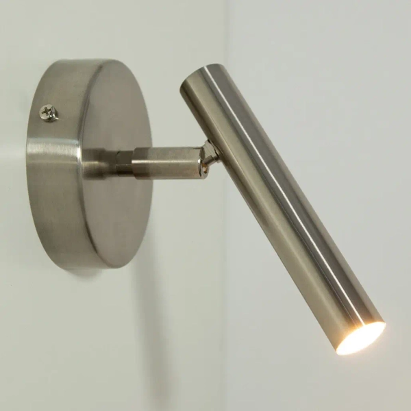 Nocna ścienna lampa Sopel 41512 nad łóżko do sypialni srebrny