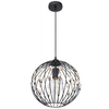Wisząca lampa czarna HANAKO 16029H Globo kulisty zwis crystals