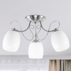 Potrójna sufitowa lampa Amba 33-78025 do jadalni szklana biała chrom
