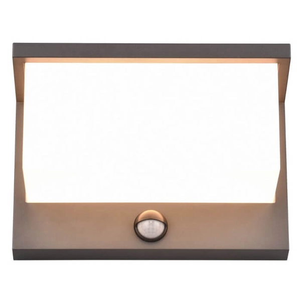 Elewacyjna lampa z czujnikiem ruchu JEVELLO DL142240969 LED 13W 3000K antracyt