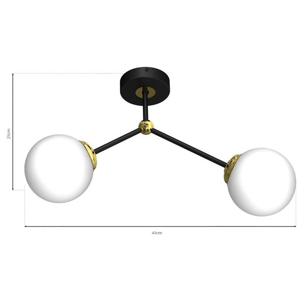 Loftowa lampa sufitowa JOY MLP7459 Milagro szklane kule białe