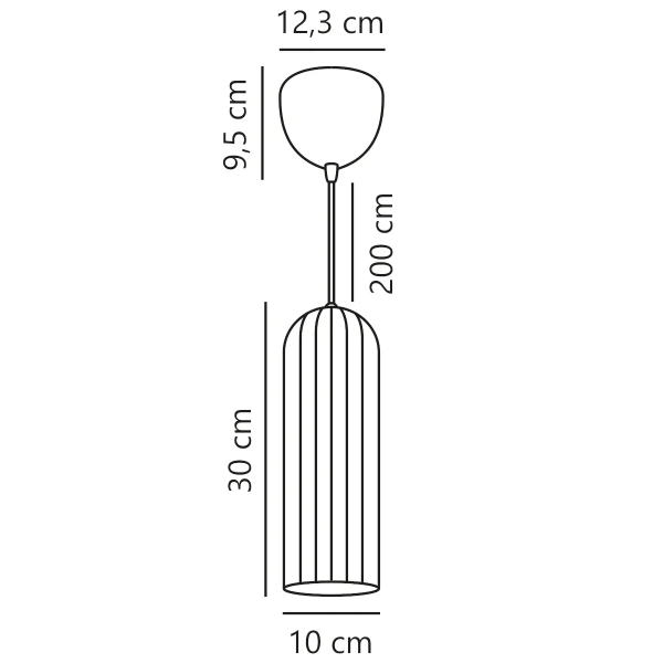 Szklana lampa wisząca Miella 2412523047 do jadalni przydymiony