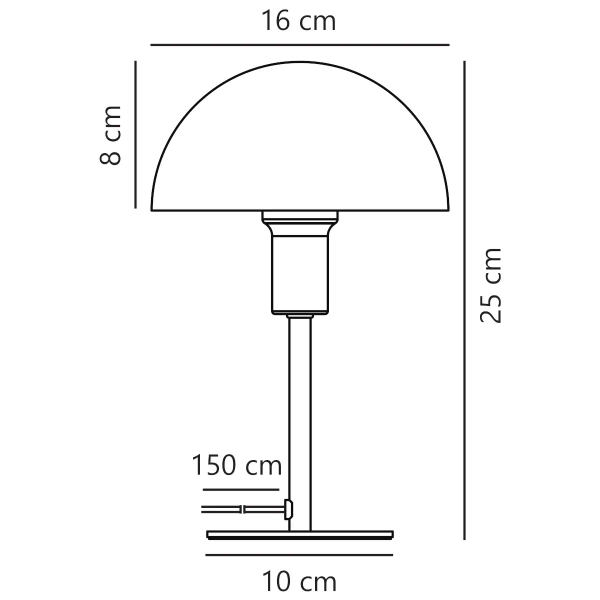 Lampka nocna na komodę Ellen 2213745010 grzybek szary