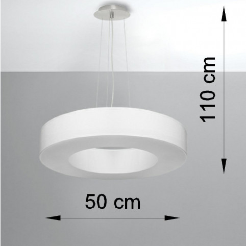 LAMPA wisząca SL.0749 abażurowa OPRAWA zwis okrągły biały
