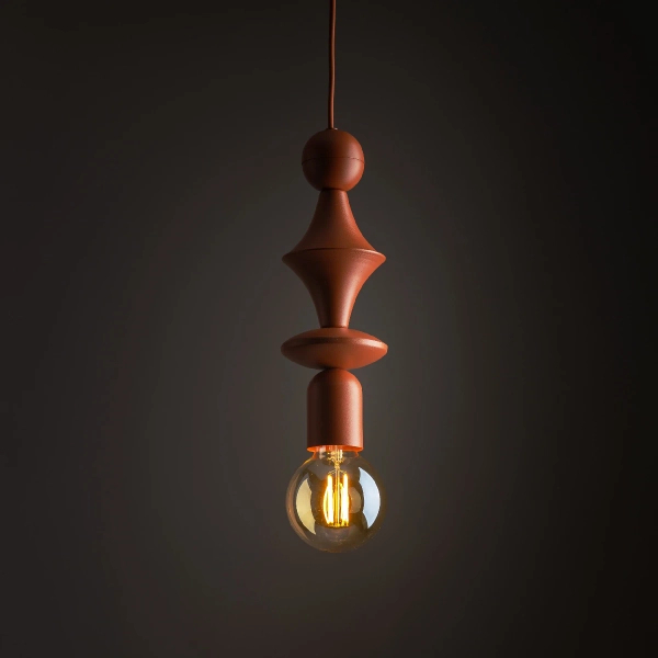 Pionowa zwisająca lampa Tower Brick 10869 żarówka metalowy brązowy