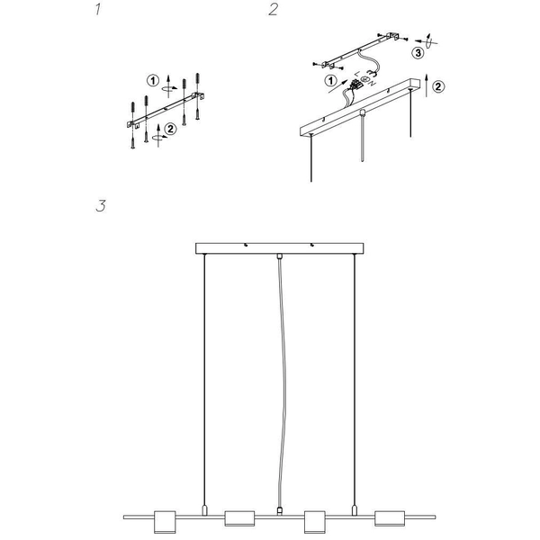 LAMPA wisząca ROW 107746 Markslojd metalowa OPRAWA tuby ZWIS na listwie art deco czarny