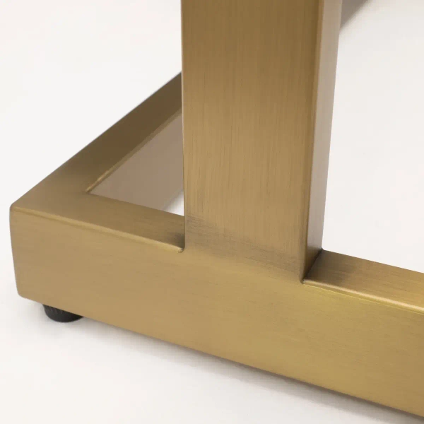 Szklany stolik kwadratowy Hudson HU-ST1576BR Cosmolight mosiądz