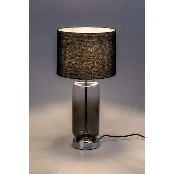 Nowoczesna stołowa lampa Rien 74049 szklana tuba ombre czarny