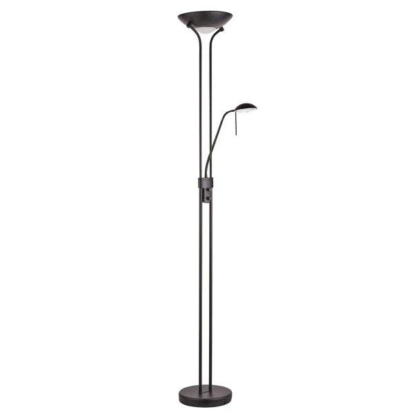 Podłogowa lampa do salonu Rome 107738 regulowana czarna