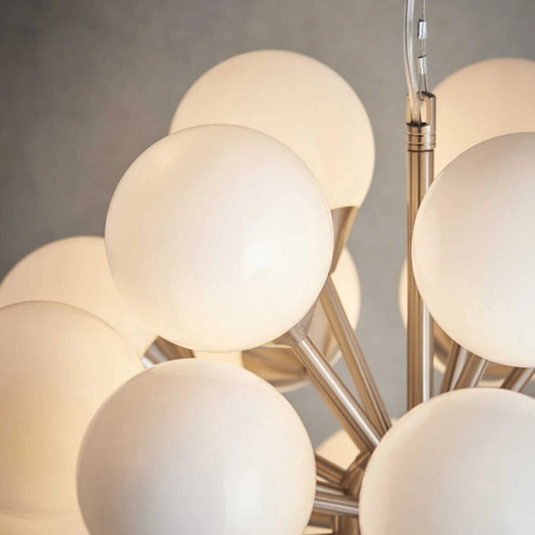 Molekułowa lampa wisząca Oscar 77587 Endon wielopunktowa biała nikiel