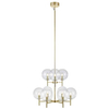 Żyrandol LAMPA wisząca CROWN 107920 Markslojd loftowa OPRAWA skandynawski ZWIS szklane kule balls sticks mosiądz przezroczyste