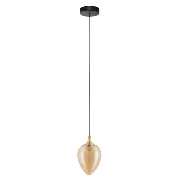 Szklana lampa sufitowa VAZENDO LE45118 LED 6W 3000K złota czarna
