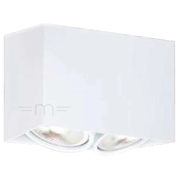 Natynkowa LAMPA sufitowa Cardi II Bianco Orlicki Design metalowa OPRAWA prostokątny spot biały