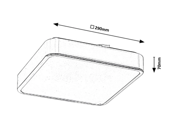 Sufitowa LAMPA plafoniera WOLIMIR 2982 Rabalux metalowa OPRAWA plafon LED RGB 22W 3000K - 6000K kwadratowy IP44 chrom
